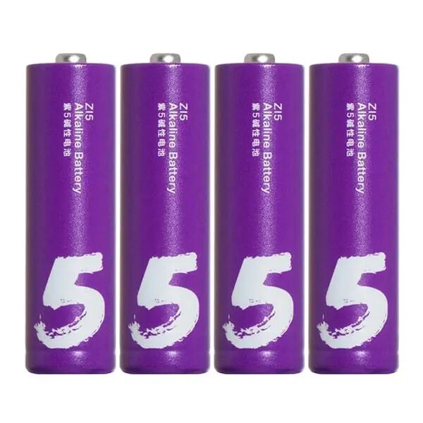 Батарейки алкалиновые ZMI Rainbow Zi5 типа AA (уп. 4 шт) (Violet) - 4