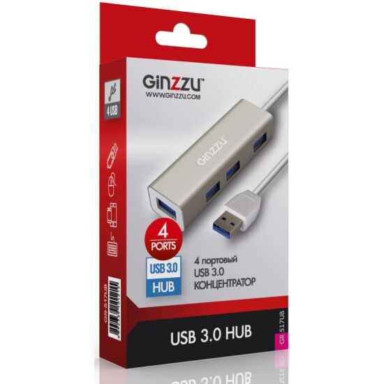 USB хаб GINZZU GR-517UB - 2