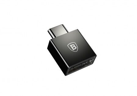 Переходник BASEUS Exquisite OTG, Type-C - USB, 2.4А, черный, OTG - 5