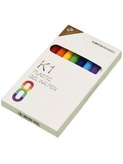 Набор гелевых ручек KACO K1 Candy Color Colorful Black Gel Ink Pen 8 шт, черные чернила - 6