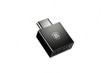 Переходник BASEUS Exquisite OTG, Type-C - USB, 2.4А, черный, OTG - 6