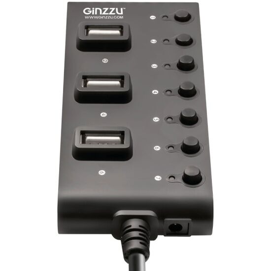 USB хаб GINZZU GR-487UAB - 4