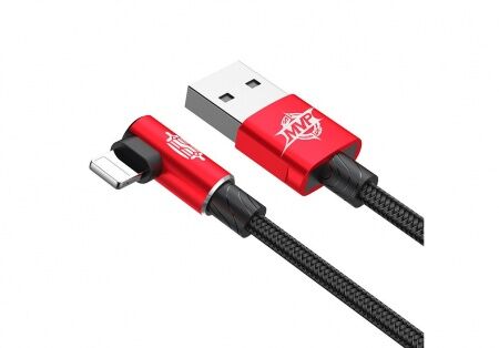 Кабель USB BASEUS MVP Elbow Type, USB - Lightning, 2А, 1 м, красный, угловой - 4