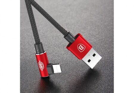 Кабель USB BASEUS MVP Elbow Type, USB - Lightning, 2А, 1 м, красный, угловой - 2