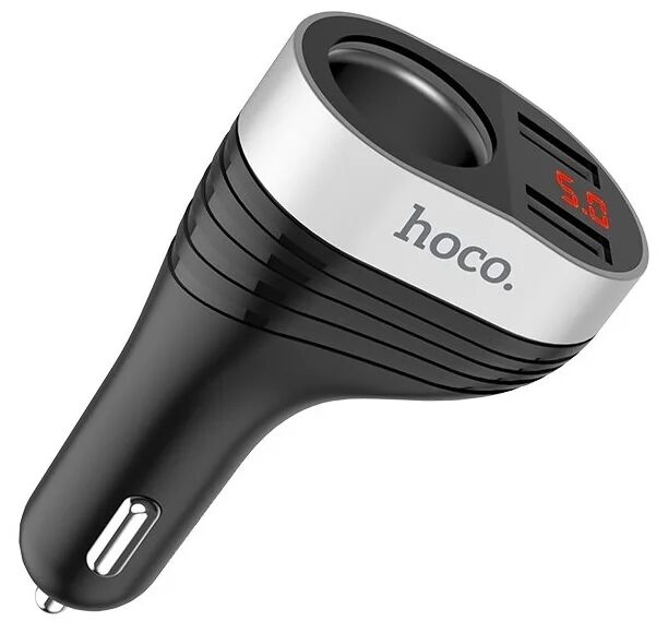 АЗУ HOCO Z29 Rega 2xUSB, 3.1А, LED дисплей, прикуриватель (черный) - 5