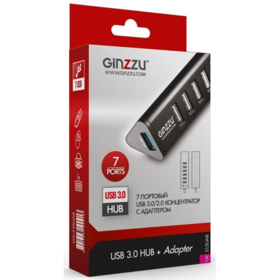 USB хаб GINZZU GR-315UAB - 6