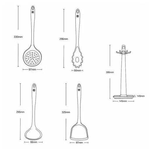 Набор кухонных принадлежностей Zhiwu Silicone Kitchenware Suit (ZCPJ001) (4 ШТ) - 6