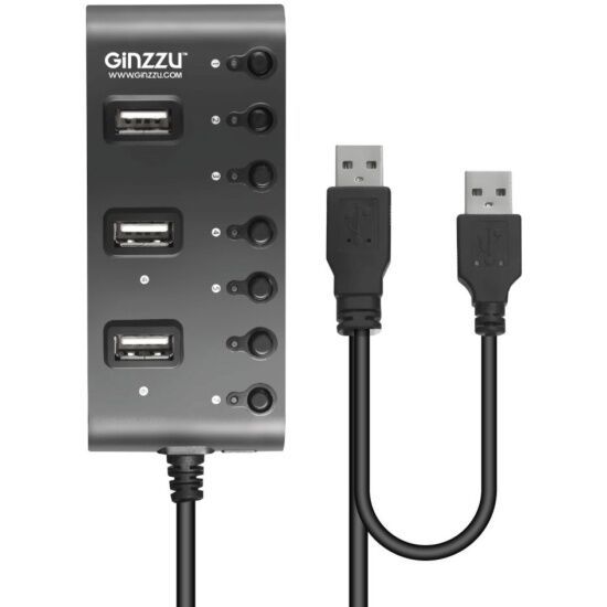USB хаб GINZZU GR-487UAB - 5