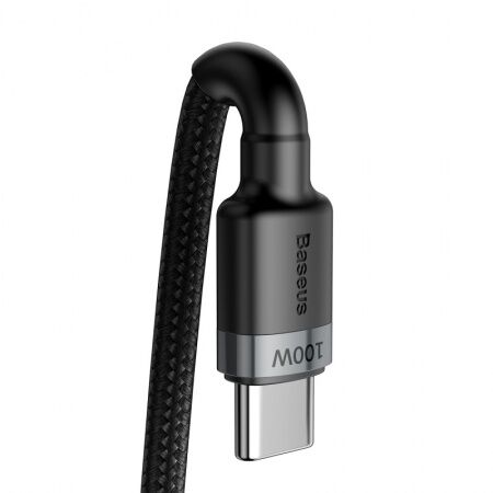 Кабель USB-C BASEUS Cafule, Type-C - Type-C, 5A, 100W, 2 м, серыйчерный - 6