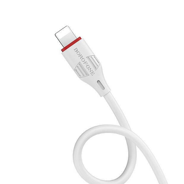 USB кабель BOROFONE BX17 Enjoy Lightning 8-pin, 1м, PVC (белый) - 2