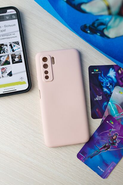 Чехол-накладка More choice FLEX для Huawei Honor 30S-4G/Nova 7SE (2020) розовый - 2