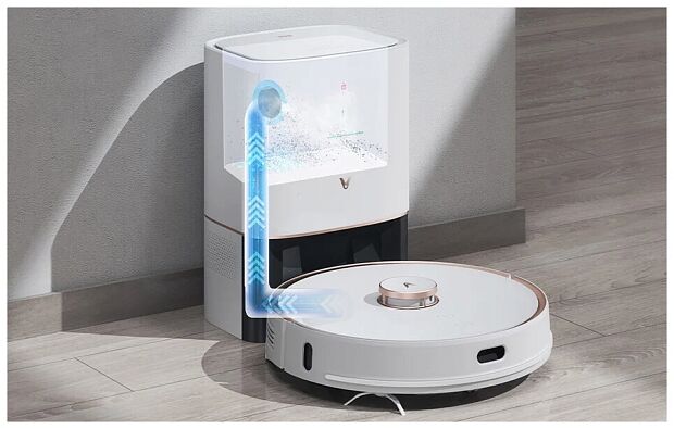 Робот-пылесос с базой самоочистки Viomi Vacuum cleaning Robot S9 (White) RU - 7
