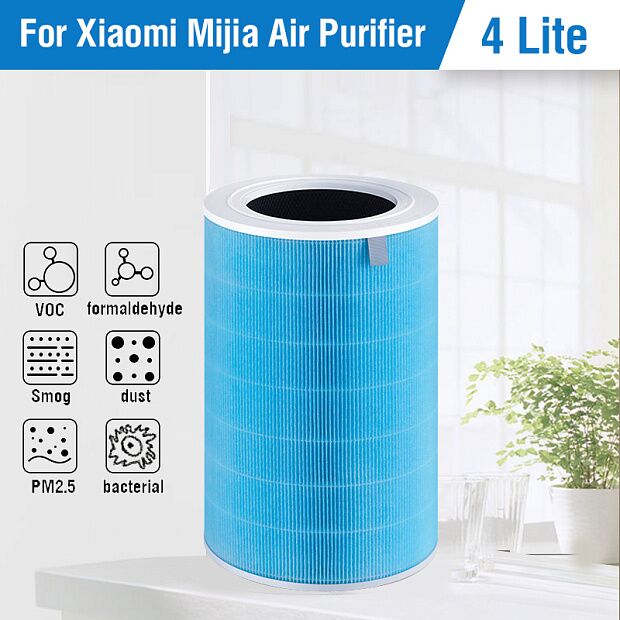 Фильтр Xiaomi Mi Smart Air Purifier 4 Lite M17-FLP (Blue) - 3