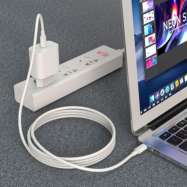 USB-C кабель HOCO X51 High-Power Type-C, 5А, PD100W, 1м, ABS (белый) - 5