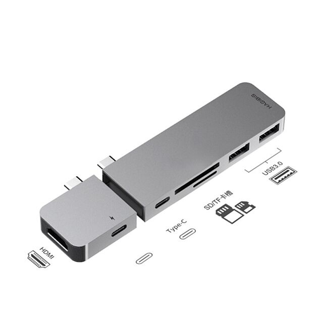 USB-разветвитель HAGiBiS MC1L Type-C Data Hub Adapter - 2