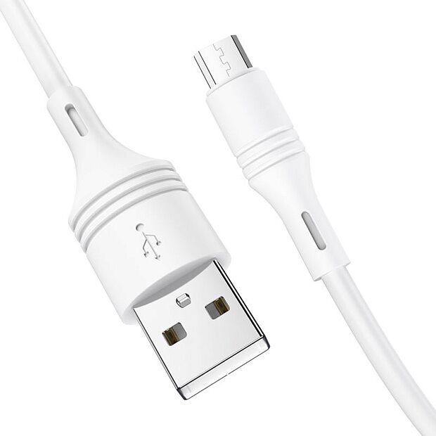 USB кабель BOROFONE BX43 CoolJoy MicroUSB, 1м, 2.4A, PVC (белый) - 7