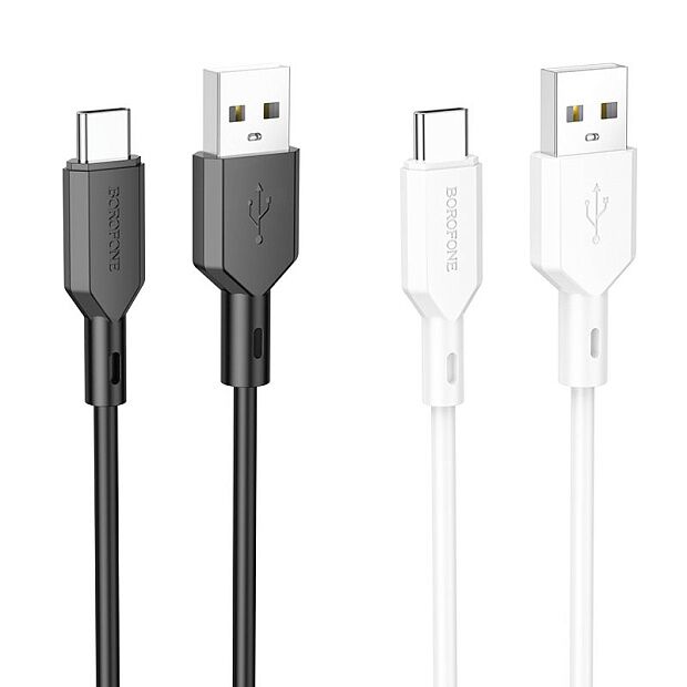USB кабель BOROFONE BX70 Type-C, 3A, 1м, PVC (черный) - 2