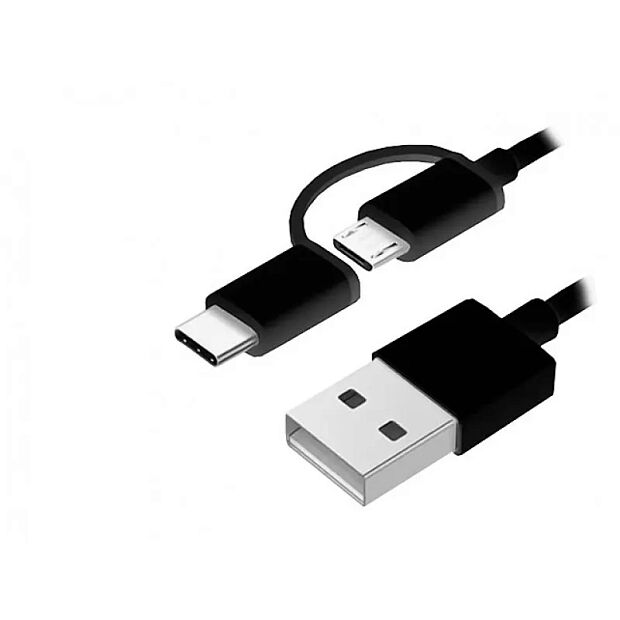 Кабель Xiaomi Micro USB to Type-C 2 in 1 cable 30cm AL511 (Black) - 3