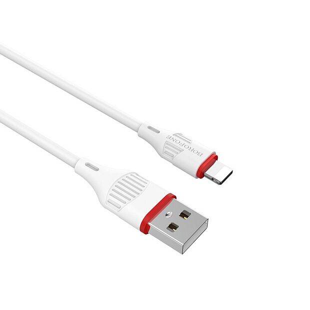 USB кабель BOROFONE BX17 Enjoy Lightning 8-pin, 1м, PVC (белый) - 4