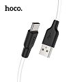 USB кабель HOCO X21 Silicone Type-C, 3А, 1м, силикон (белый/черный) - фото