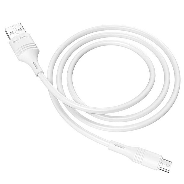 USB кабель BOROFONE BX43 CoolJoy MicroUSB, 1м, 2.4A, PVC (белый) - 8