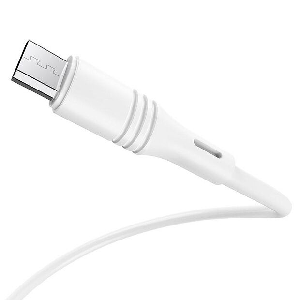 USB кабель BOROFONE BX43 CoolJoy MicroUSB, 1м, 2.4A, PVC (белый) - 3
