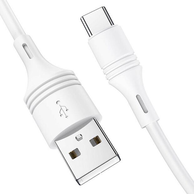 USB кабель BOROFONE BX43 CoolJoy Type-C, 1м, 3A, PVC (белый) - 8
