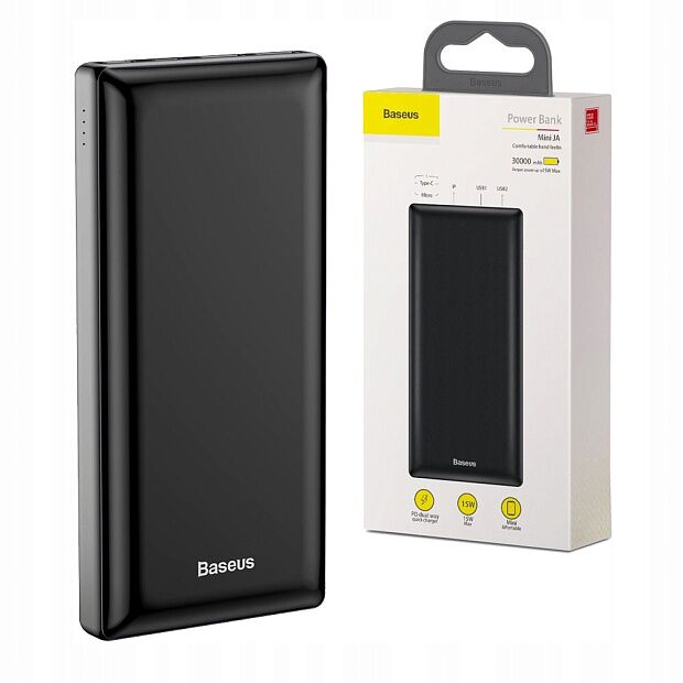 Внешний аккумулятор Baseus Mini Fast Charge Power Bank 3A 30000mAh PPJAN-C02 (Black) : отзывы и обзоры - 5