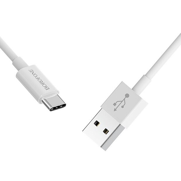 USB кабель BOROFONE BX22 Bloom Type-C, 1м, 3A, PVC (белый) - 1