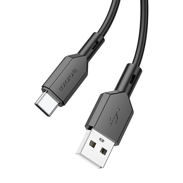 USB кабель BOROFONE BX70 Type-C, 3A, 1м, PVC (черный) - 3