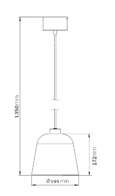 Люстра Xiaomi Nordic Style Simple Chandelier Bell-Shaped 1350mm*195mm (Grey/Серый) - 2