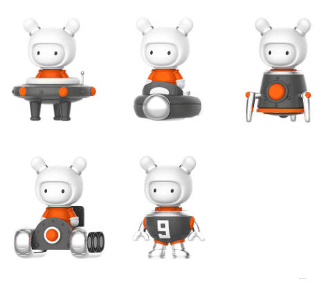 Набор игрушек Mijoy Rice Rabbit Doll Looking Moon Series (White/Белый) - 1