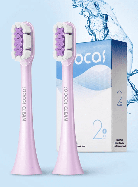 Сменные насадки для зубной щетки SOOCAS X3 Pro (2 шт) (Purple) - 4