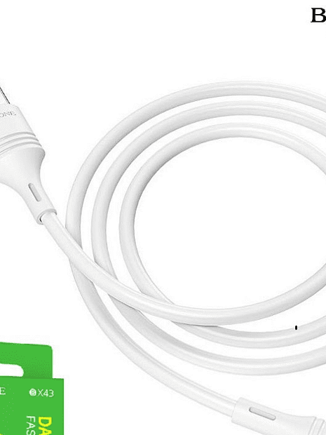 USB кабель BOROFONE BX43 CoolJoy Lightning 8-pin, 1м, 2.4A, PVC (белый) - 6