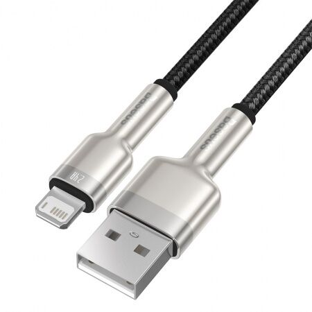 Кабель USB BASEUS Cafule, USB - Lightning, 2.4А, 1 м, черный - 7