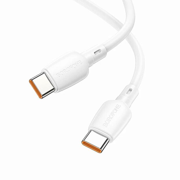 USB-C кабель BOROFONE BX93 Super Type-C, 3A, 100W, 1м, PVC (белый) - 2