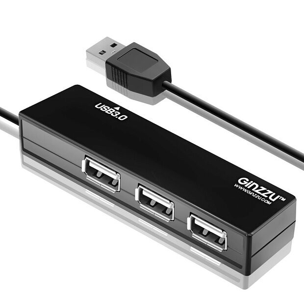 USB хаб GINZZU GR-334UB (3xUSB 2.0  1xUSB 3.0) - 2