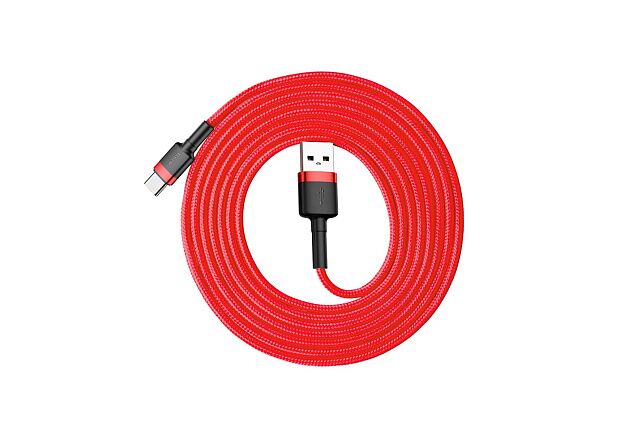 Кабель USB BASEUS Cafule, USB - Type-C, 2А, 2 м, красныйкрасный - 6